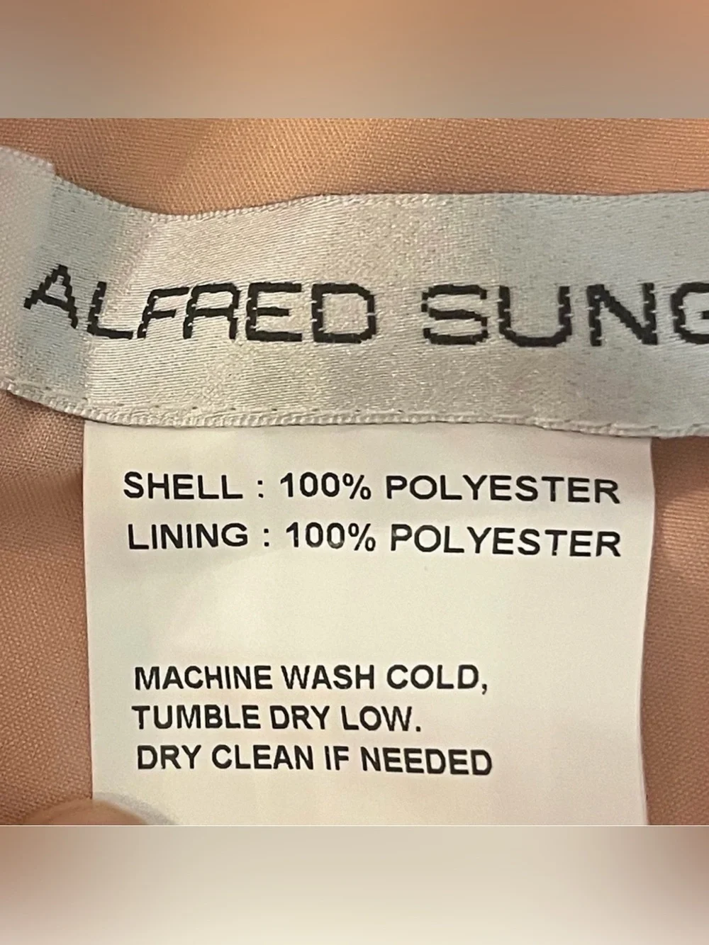 Alfred Sung Draped One Shoulder Satin Maxi Dress with Pockets Toasted Sugar - Picture 9 of 10